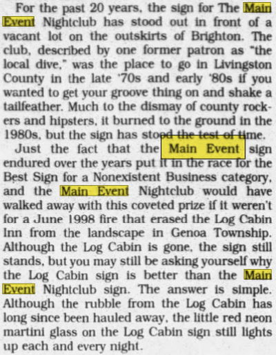 Main Event - Sept 2000 Article (newer photo)